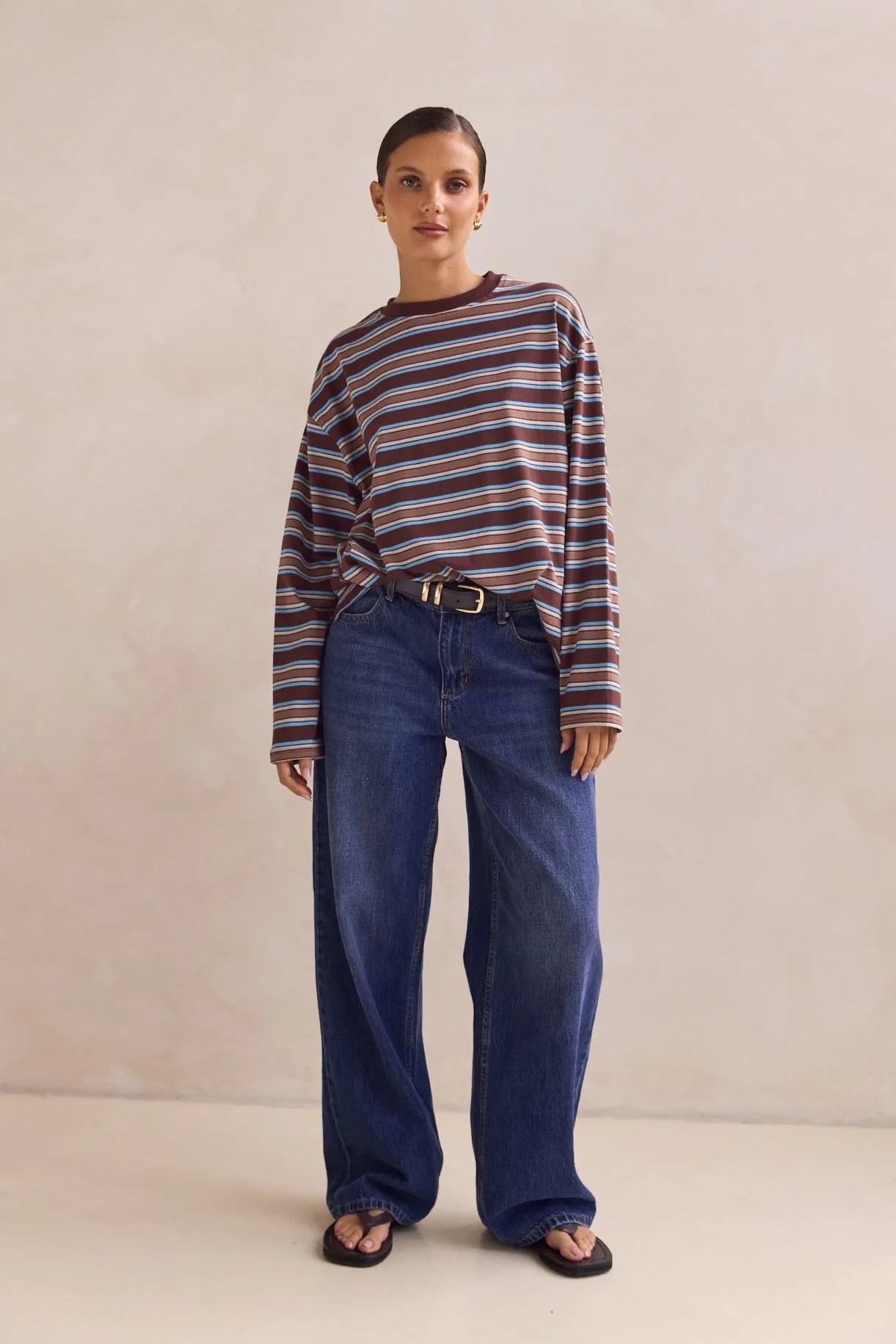 Kyra Long Sleeve Top (Brown) sold by Runway Scout product image thumbnail 3