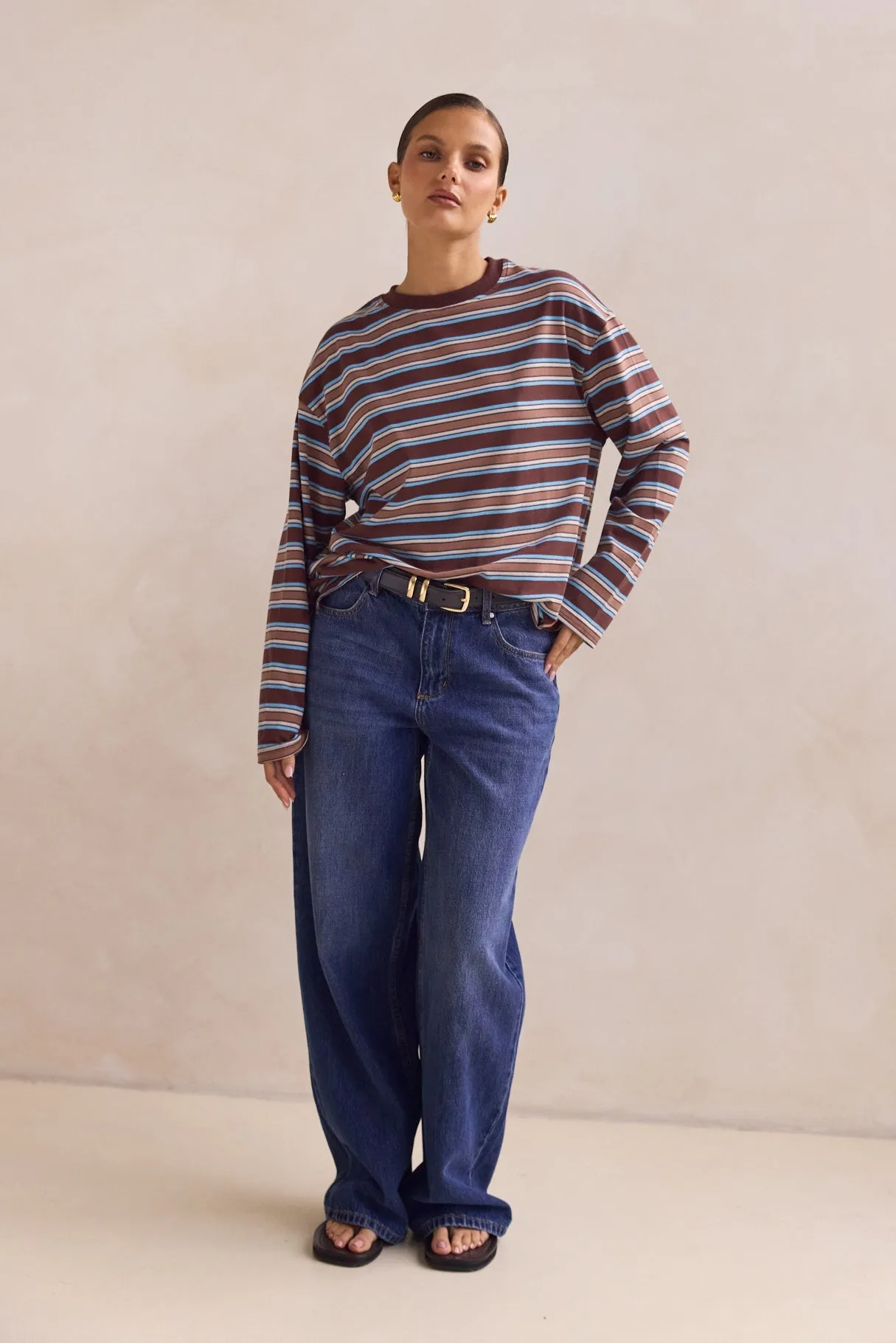 Kyra Long Sleeve Top (Brown) sold by Runway Scout product image thumbnail 4