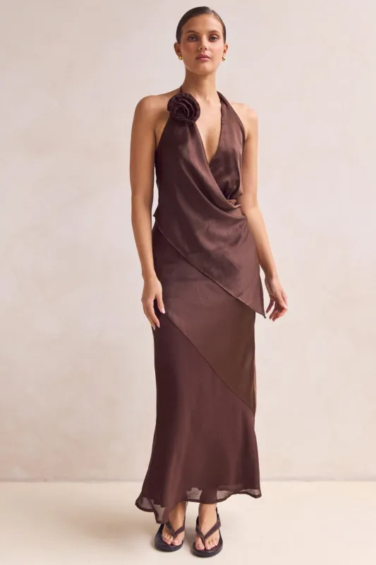 Adalyn Maxi Skirt (Chocolate) sold by Runway Scout