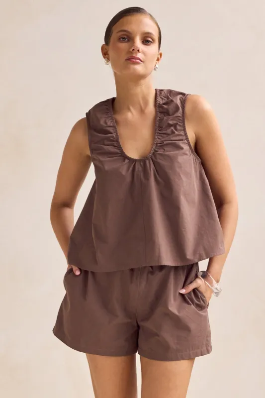 Ella Top (Chocolate) sold by Runway Scout