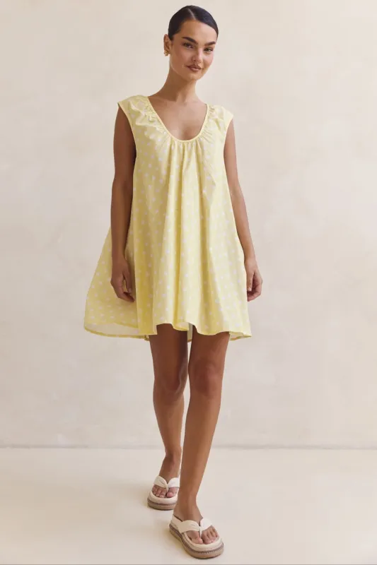 Helena Mini Dress (Lemon) sold by Runway Scout