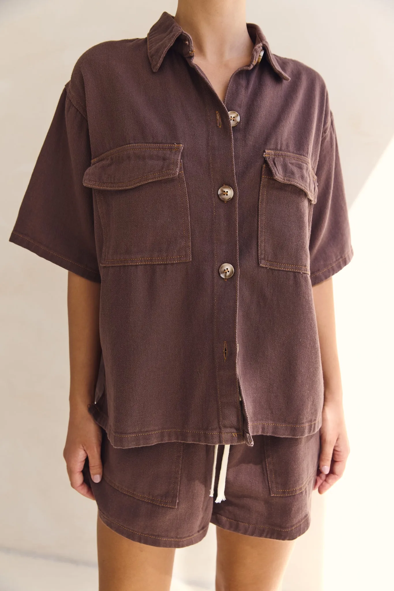 Beatrice Denim Set (Chocolate) sold by Runway Scout product image thumbnail 5