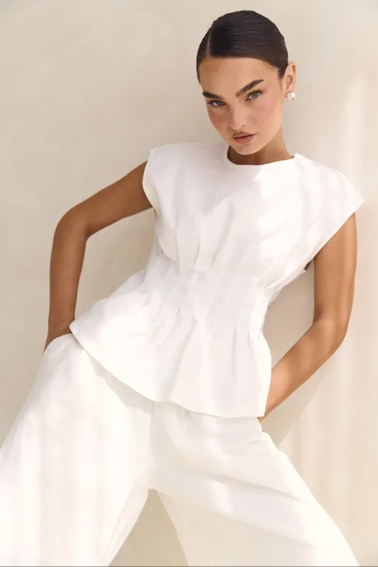 Seraphina Top (White) sold by Runway Scout