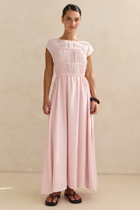 Elle Maxi Dress (Pink) sold by Runway Scout