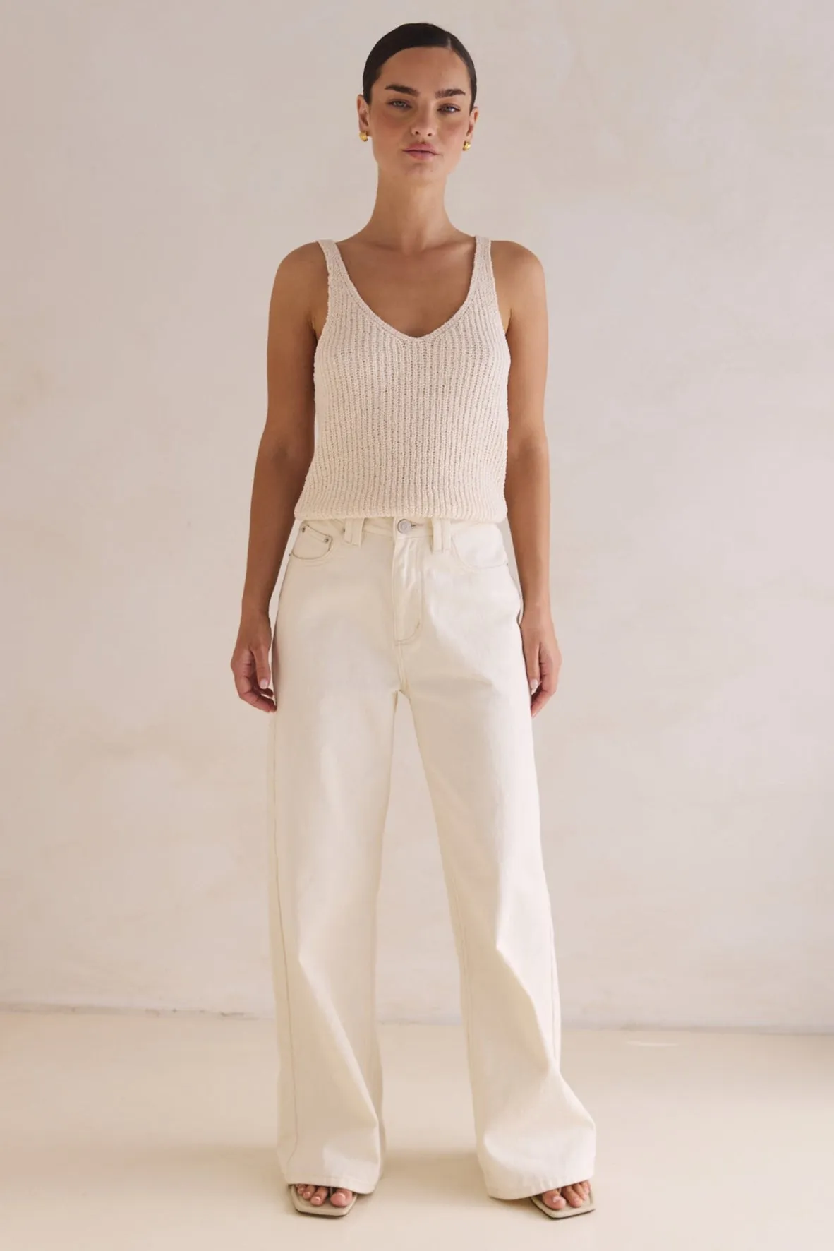 Leah Knit Top (Cream) sold by Runway Scout product image thumbnail 2