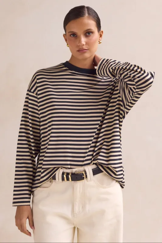 Hayden Long Sleeve Top (Black) sold by Runway Scout