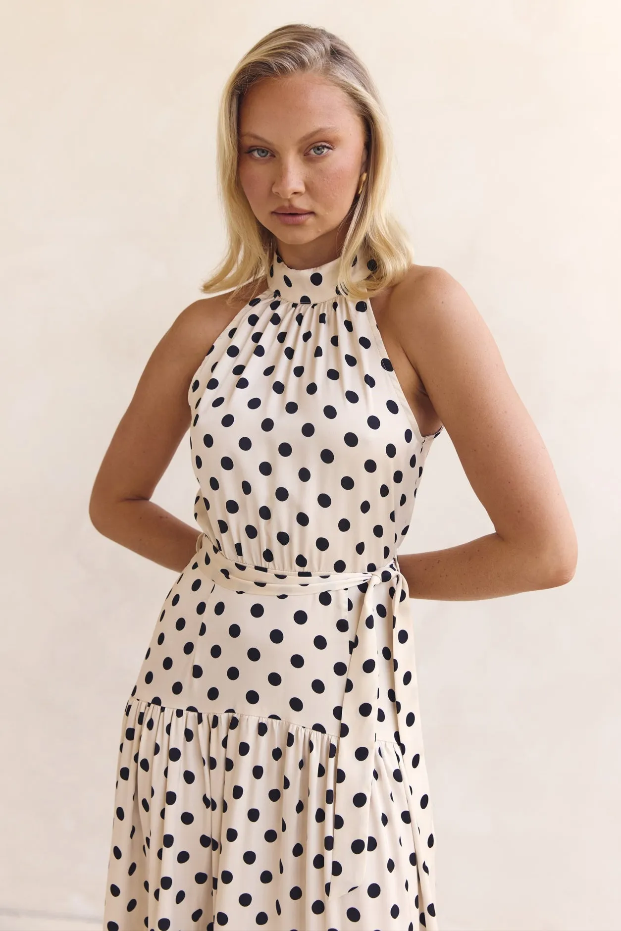 Belle Midi Dress (Cream) sold by Runway Scout product image thumbnail 4