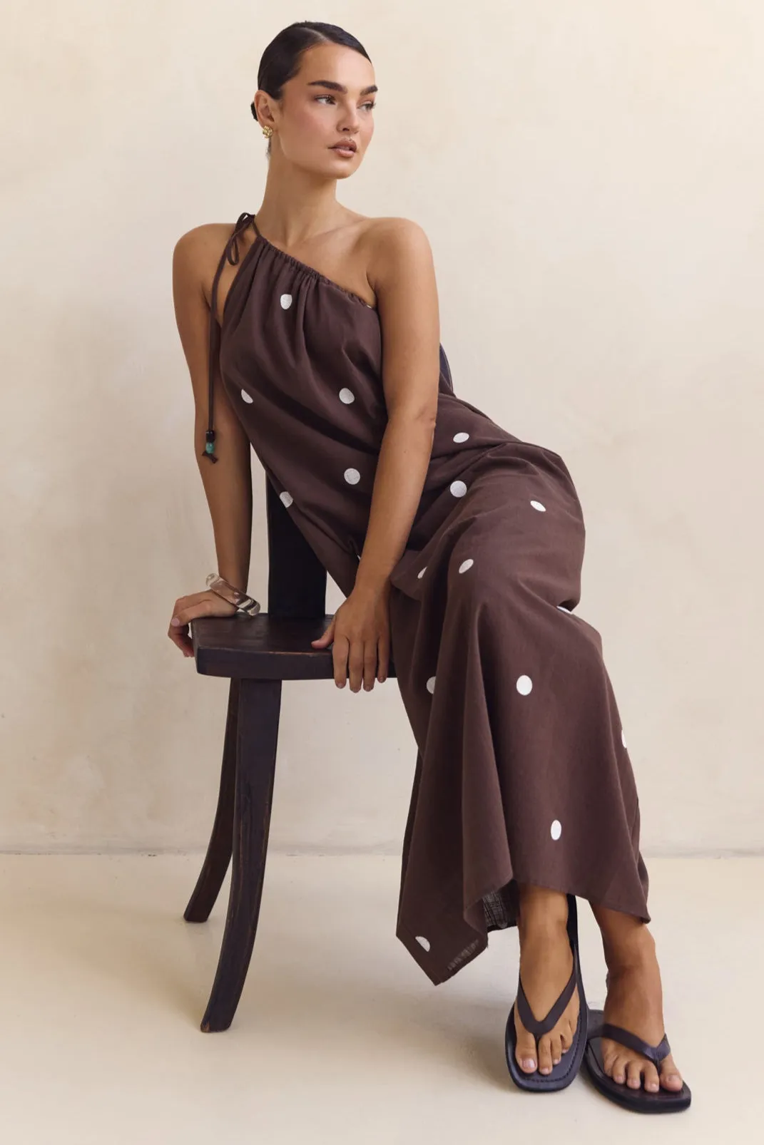 Cassian Maxi Dress (Chocolate) sold by Runway Scout product image thumbnail 2