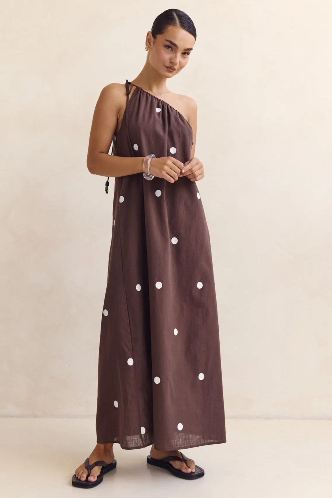 Cassian Maxi Dress (Chocolate) sold by Runway Scout product image thumbnail 4