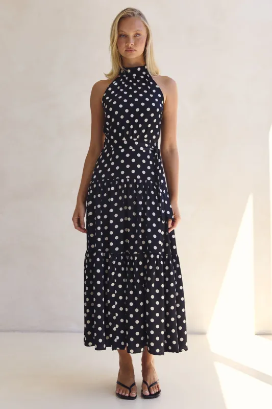 Belle Midi Dress (Black) sold by Runway Scout