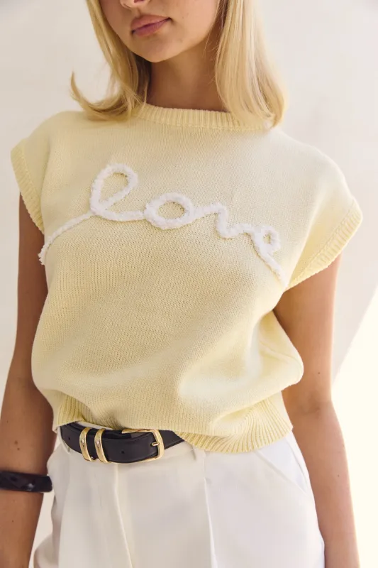 Caterina Knit Top (Butter) sold by Runway Scout