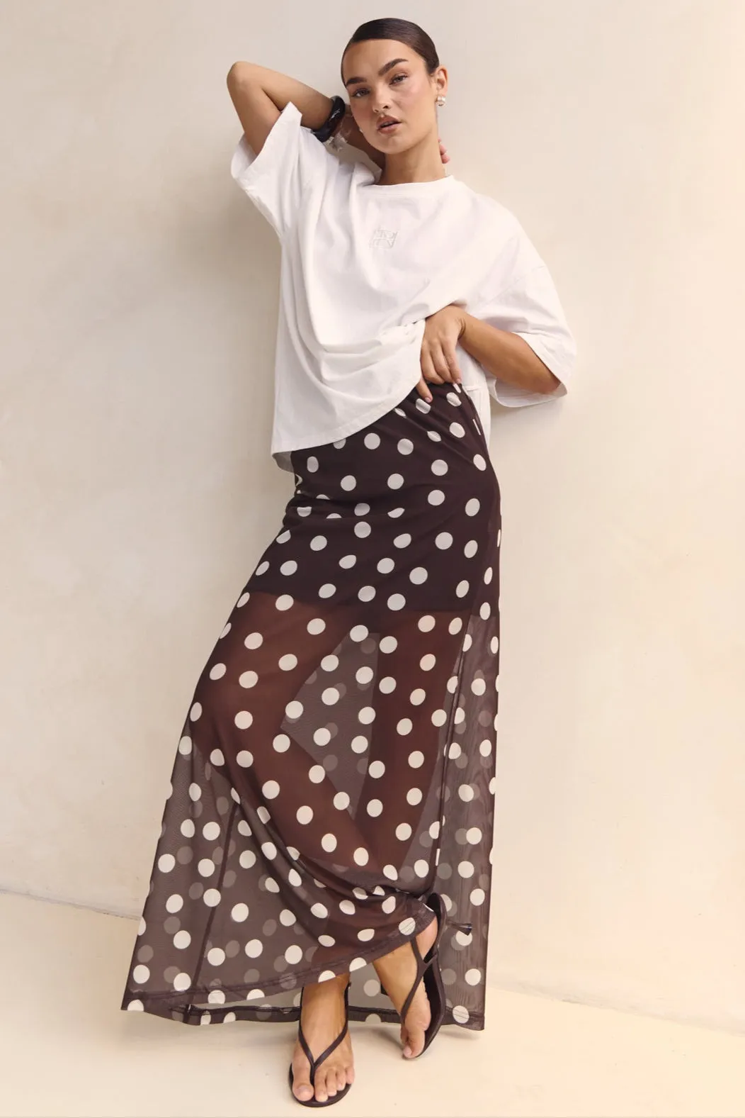 Leni Maxi Skirt (Chocolate) sold by Runway Scout product image thumbnail 3