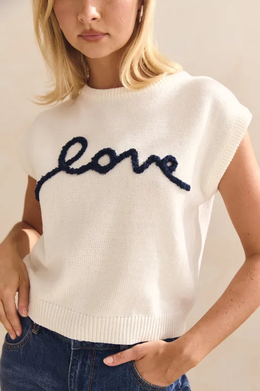Caterina Knit Top (Cream) sold by Runway Scout