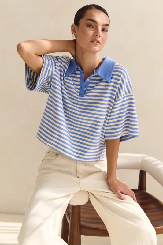 Sawyer Top (Blue) sold by Runway Scout