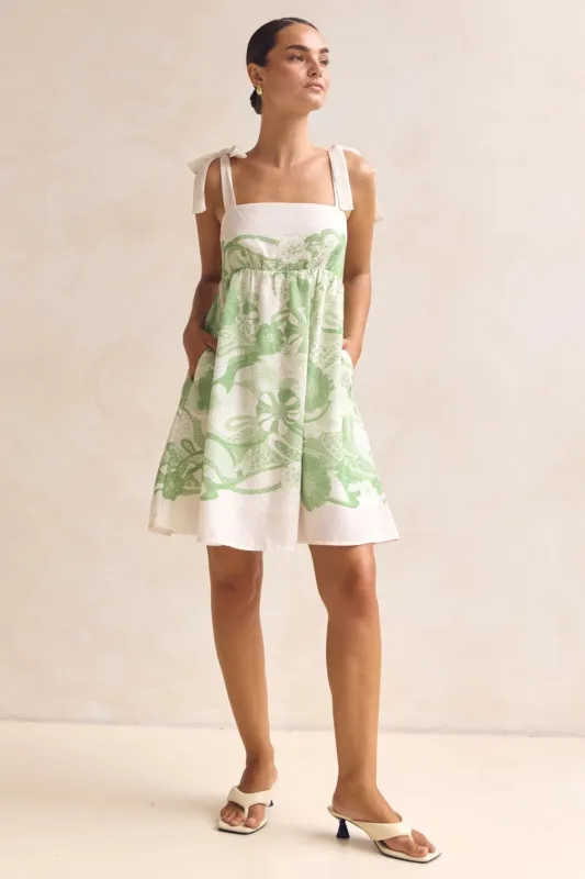 Nikolas Mini Dress (Green) sold by Runway Scout