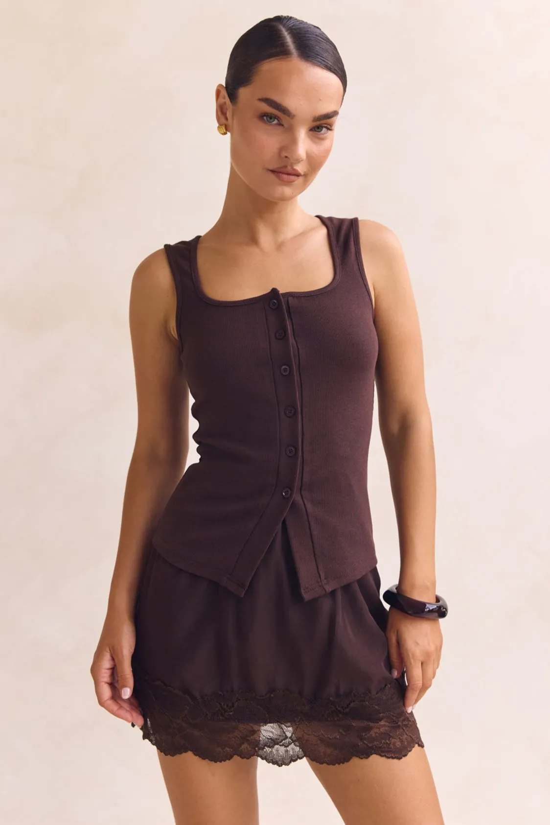 Leia Knit Top (Chocolate) sold by Runway Scout product image thumbnail 2