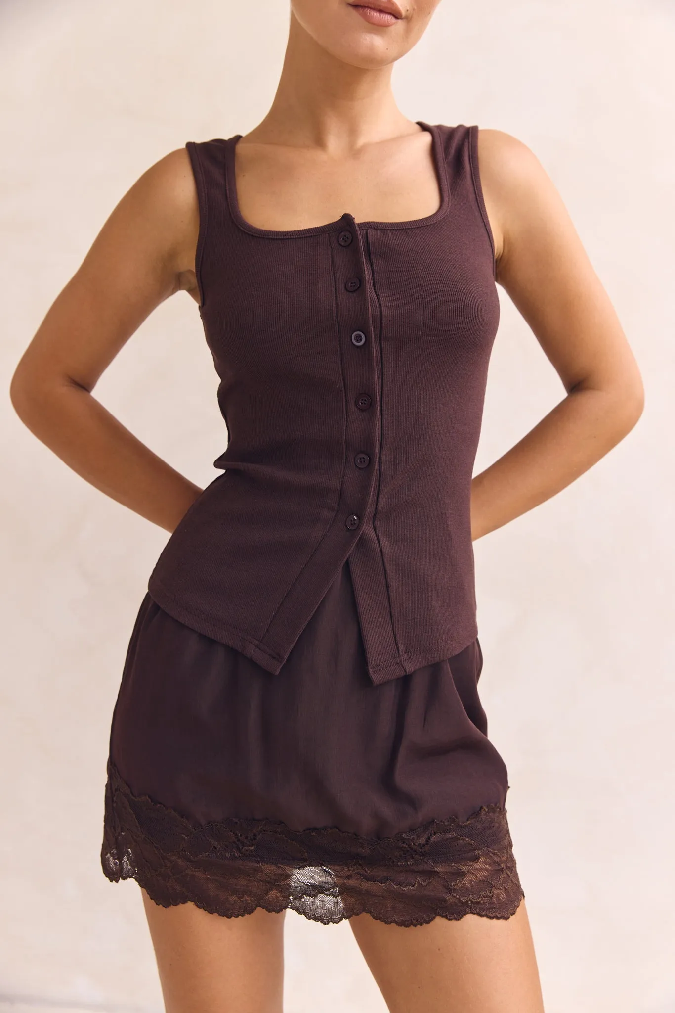 Leia Knit Top (Chocolate) sold by Runway Scout product image thumbnail 3