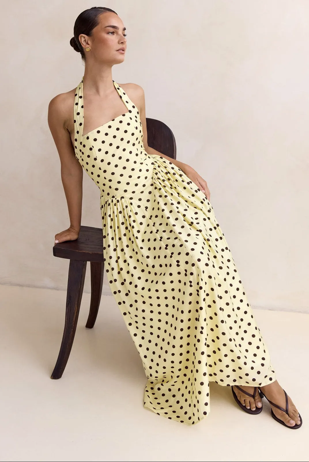 Sammi Maxi Dress (Lemon) sold by Runway Scout