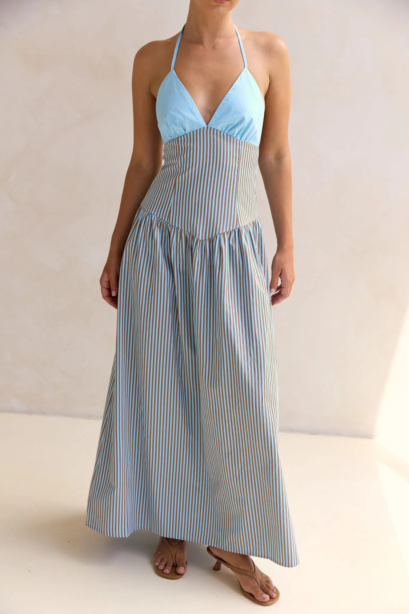 Jette Maxi Dress (Blue) sold by Runway Scout