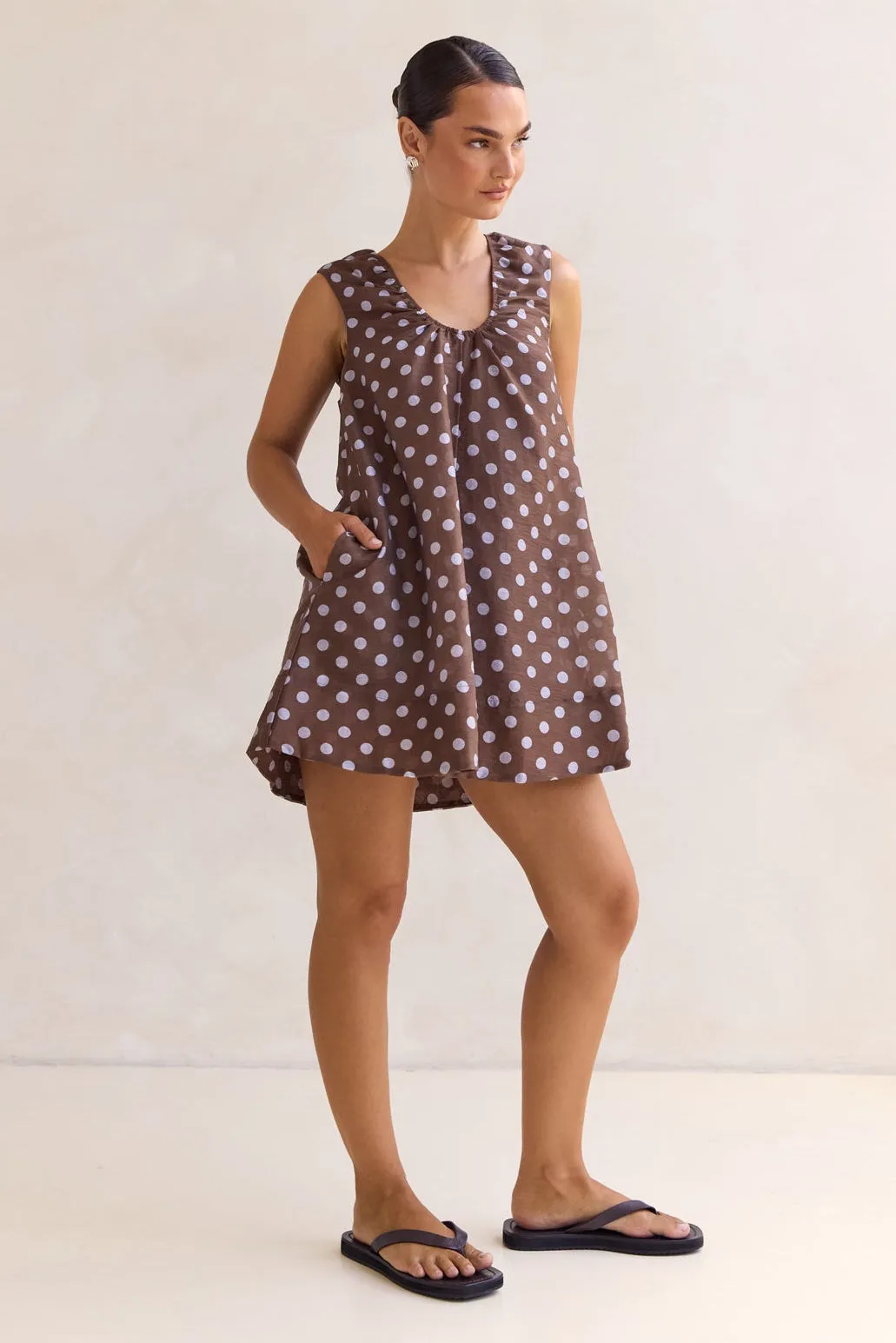 Rowie Mini Dress (Chocolate) sold by Runway Scout product image thumbnail 5