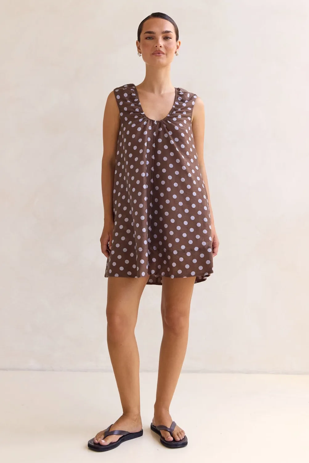 Rowie Mini Dress (Chocolate) sold by Runway Scout product image thumbnail 4