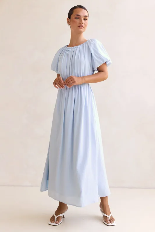 Poppy Maxi Dress (Blue) sold by Runway Scout