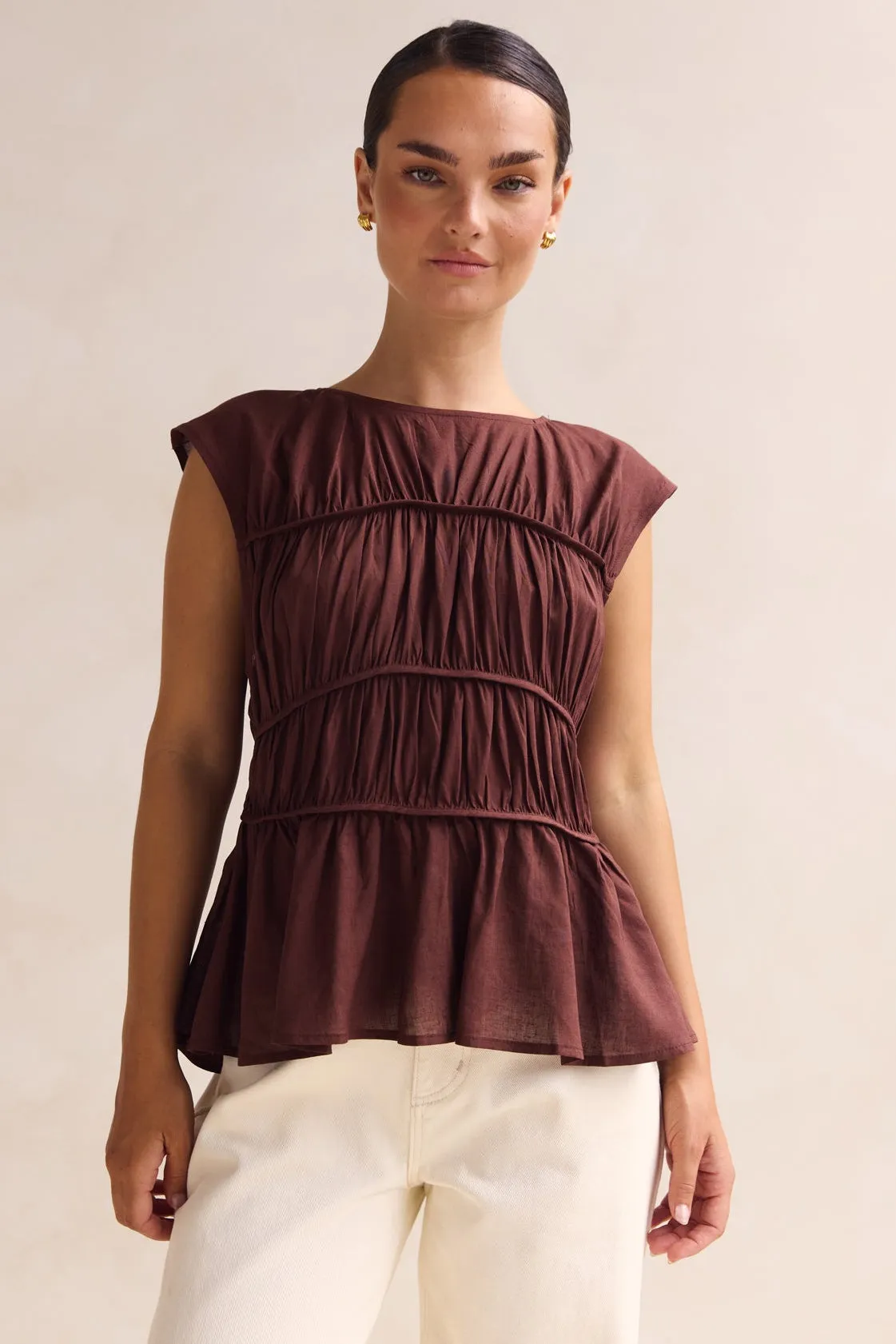 Hailey Top (Chestnut) sold by Runway Scout product image thumbnail 2
