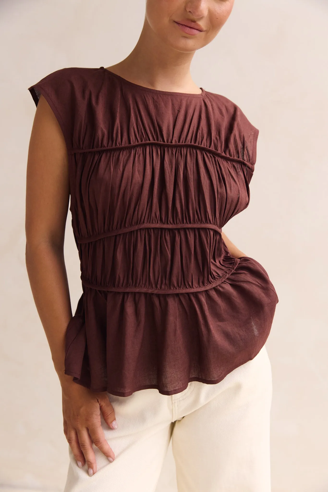 Hailey Top (Chestnut) sold by Runway Scout product image thumbnail 5