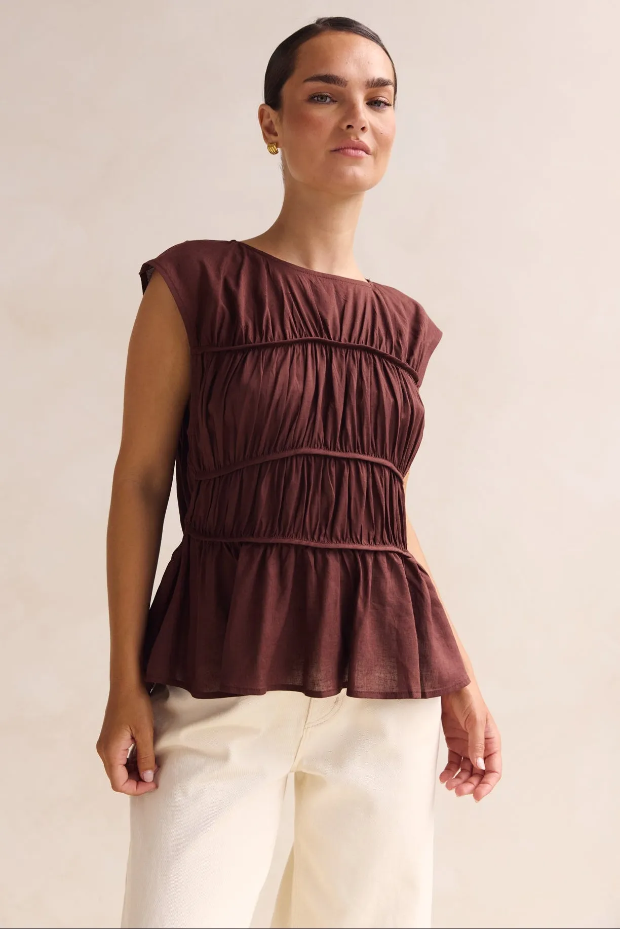 Hailey Top (Chestnut) sold by Runway Scout product image thumbnail 4