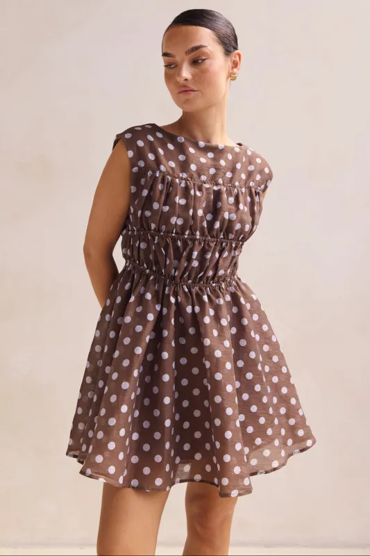 Zara Mini Dress (Chocolate) sold by Runway Scout