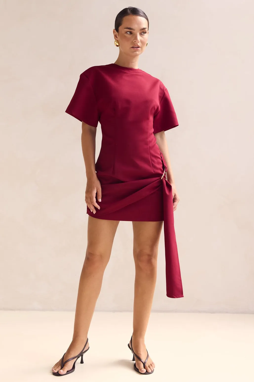 Cassidy Mini Dress (Wine) sold by Runway Scout product image thumbnail 2
