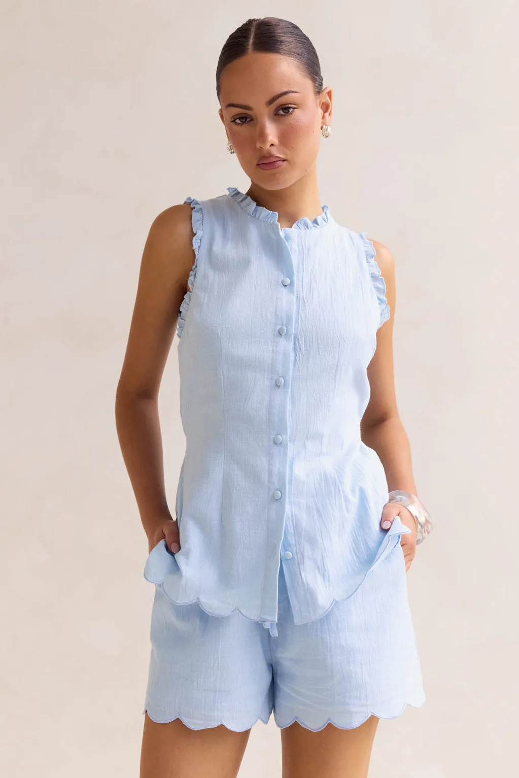 Romeo Short (Blue) sold by Runway Scout product image thumbnail 5