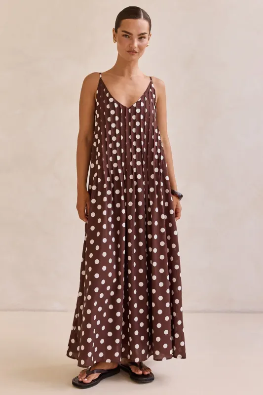 Conni Maxi Dress (Chocolate) sold by Runway Scout