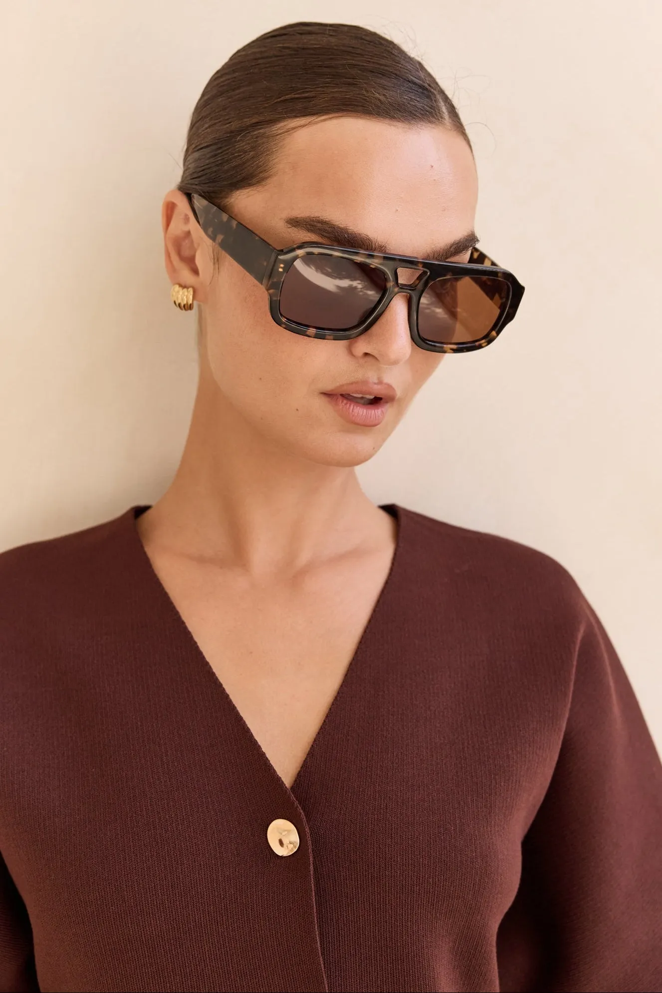 Suki Sunglasses (Tortoise) sold by Runway Scout
