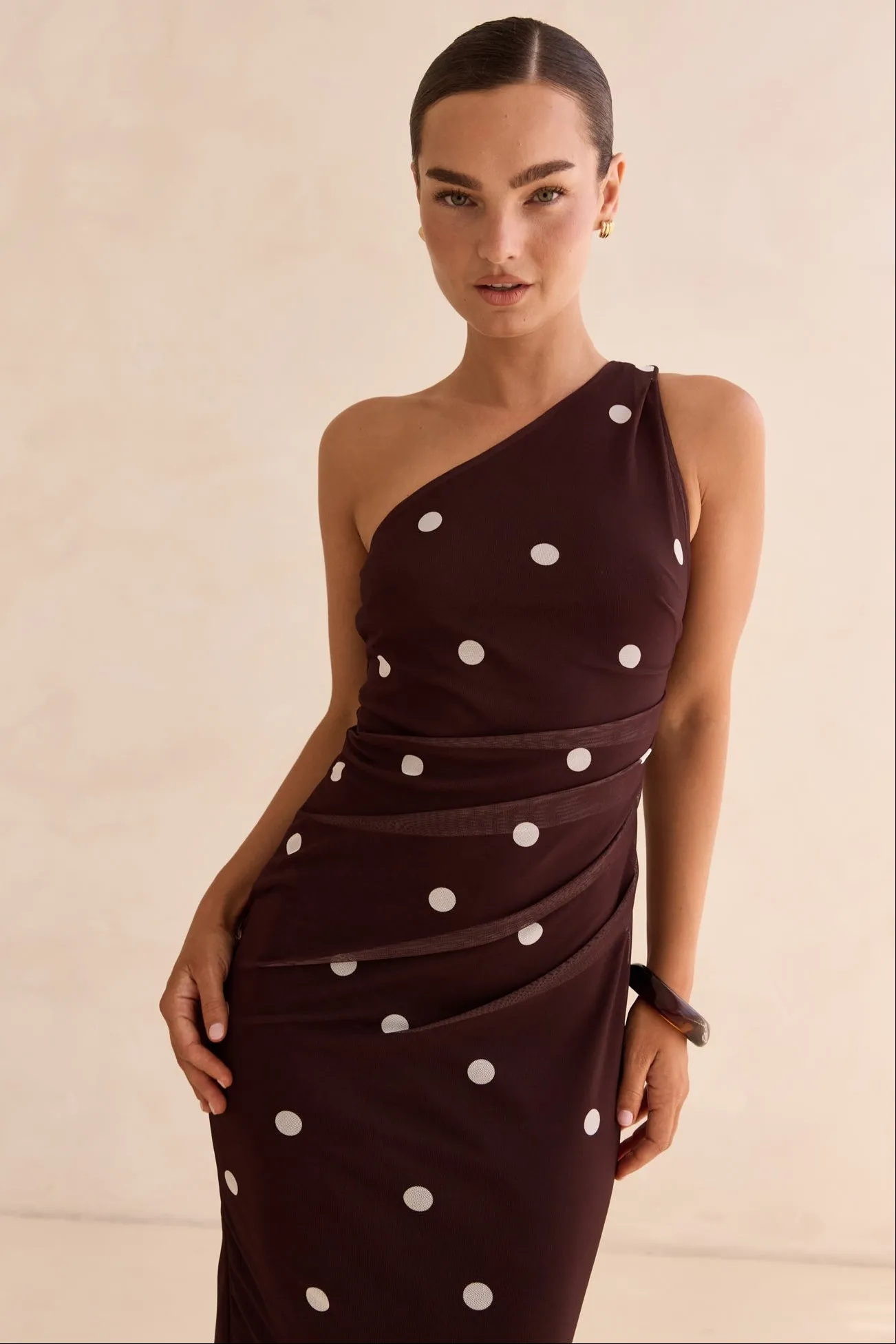 Allira Maxi Dress (Chocolate) sold by Runway Scout product image thumbnail 3