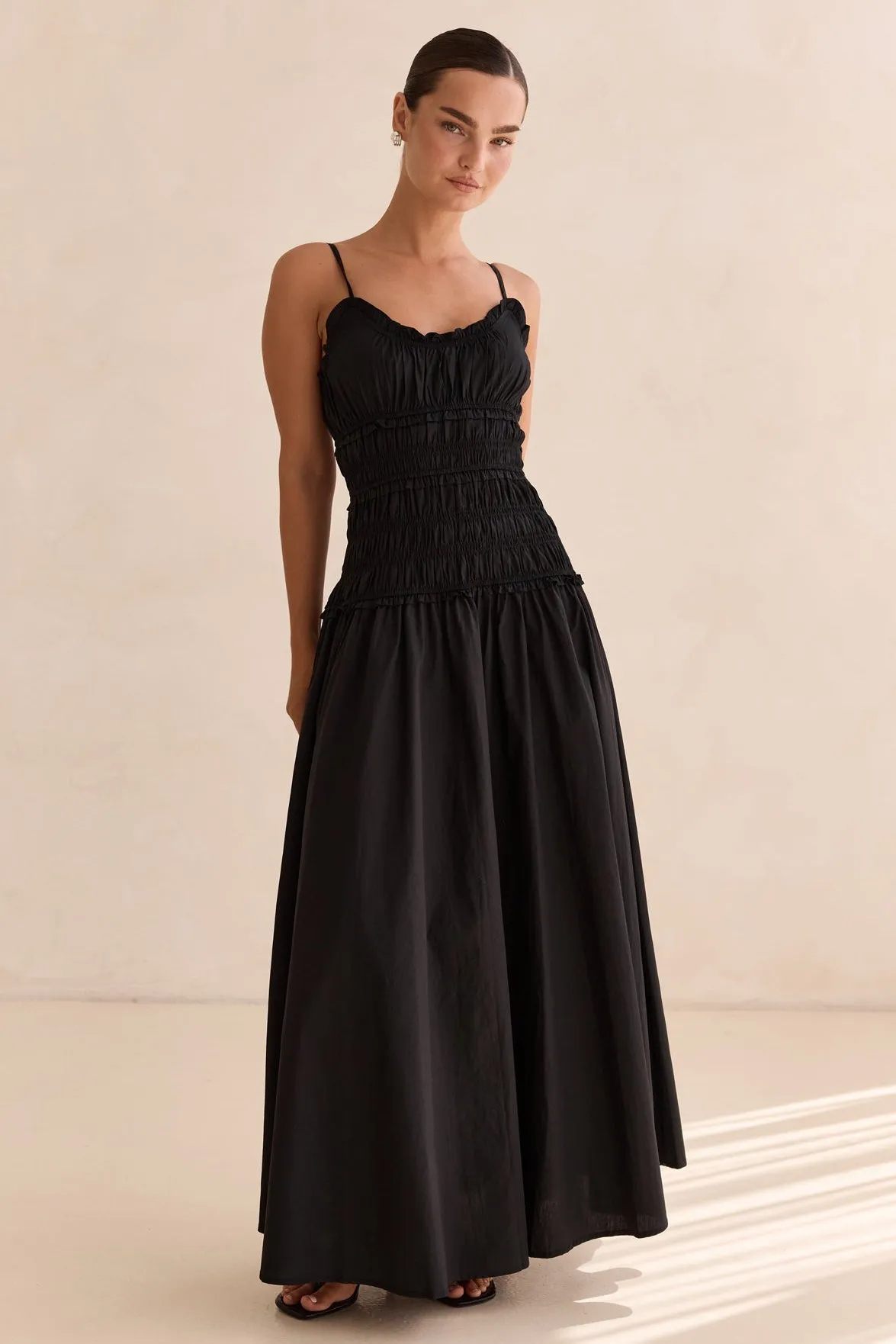 Brooke Maxi Dress (Black) sold by Runway Scout