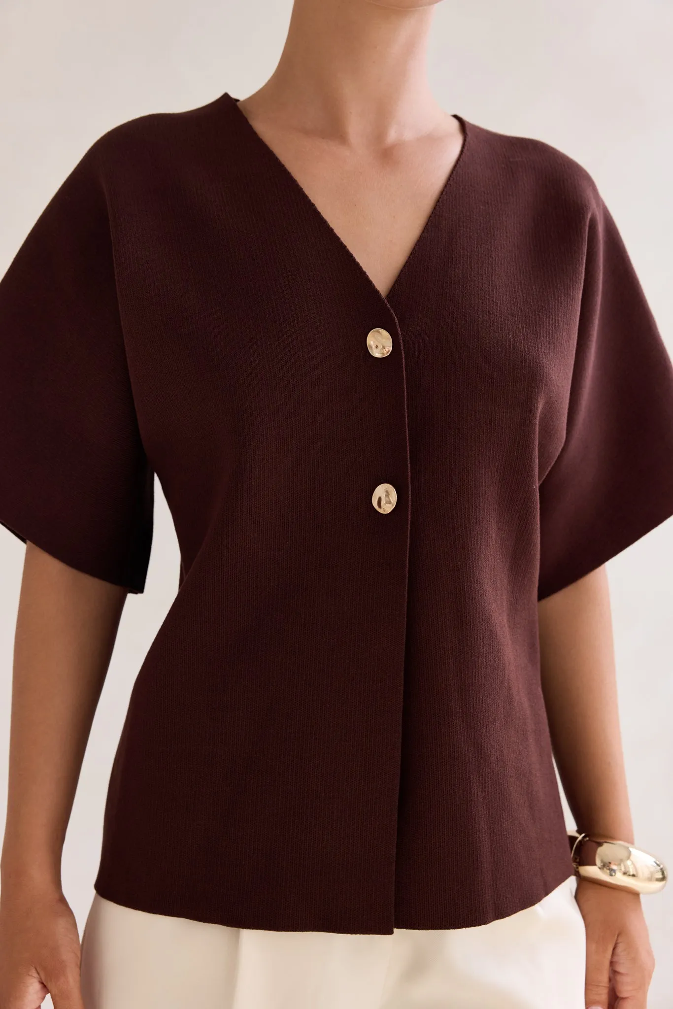 Blaine Top (Chocolate) sold by Runway Scout product image thumbnail 4