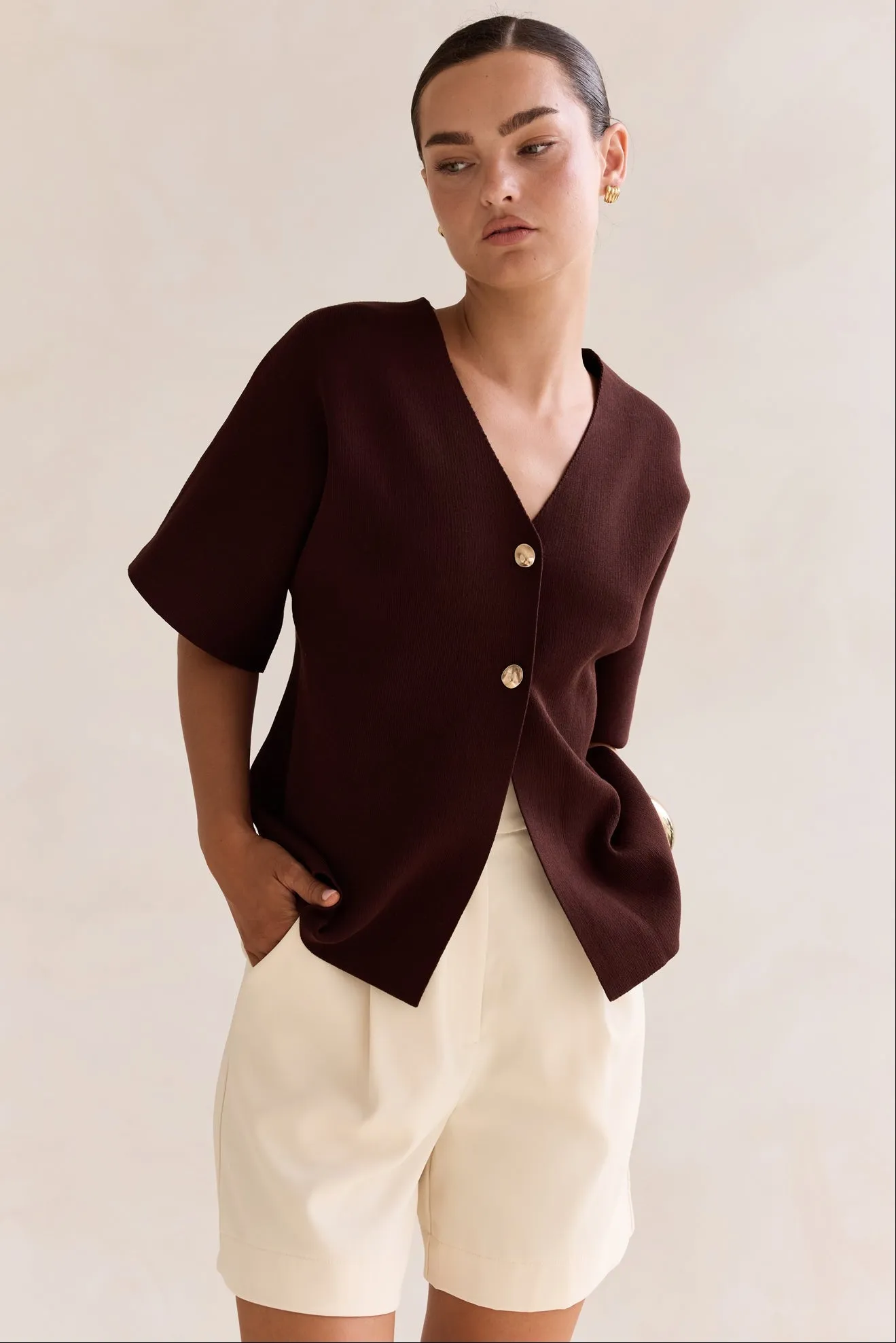 Blaine Top (Chocolate) sold by Runway Scout product image thumbnail 5