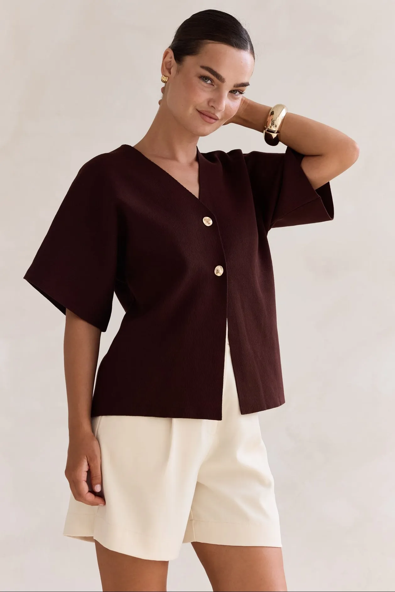 Blaine Top (Chocolate) sold by Runway Scout product image thumbnail 3