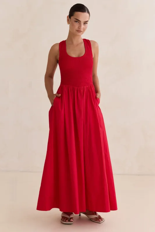 Soneva Maxi Dress (Red) sold by Runway Scout