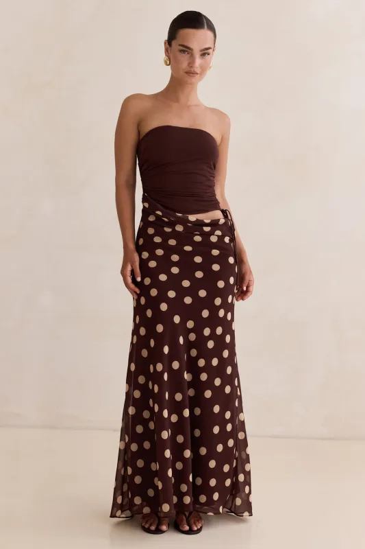 Bailey Maxi Dress (Chocolate) sold by Runway Scout