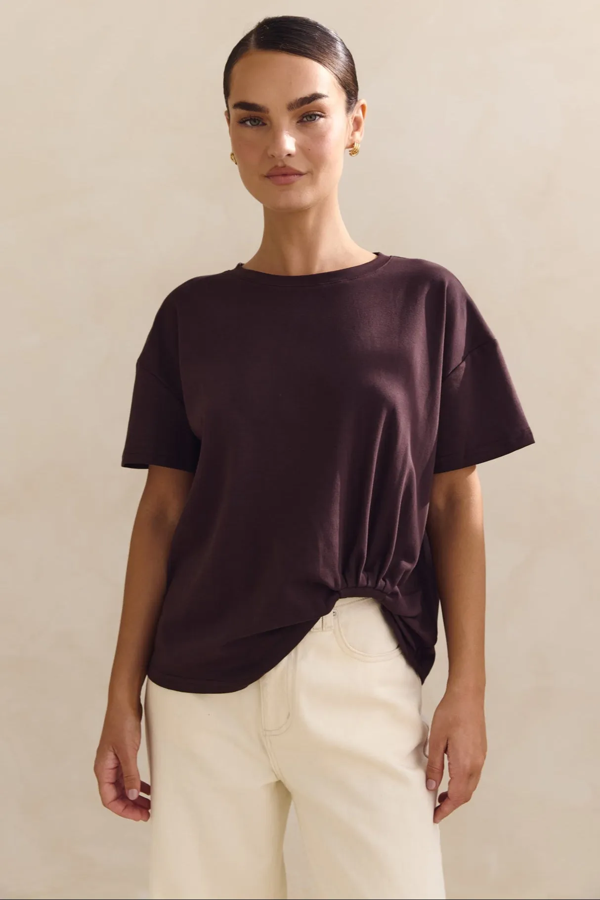 Nina Tee (Chocolate) sold by Runway Scout