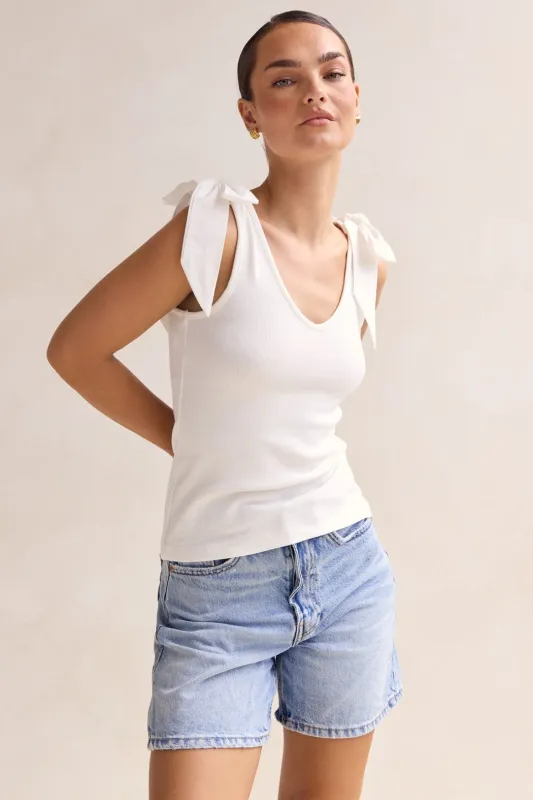 Emma Top (White) sold by Runway Scout