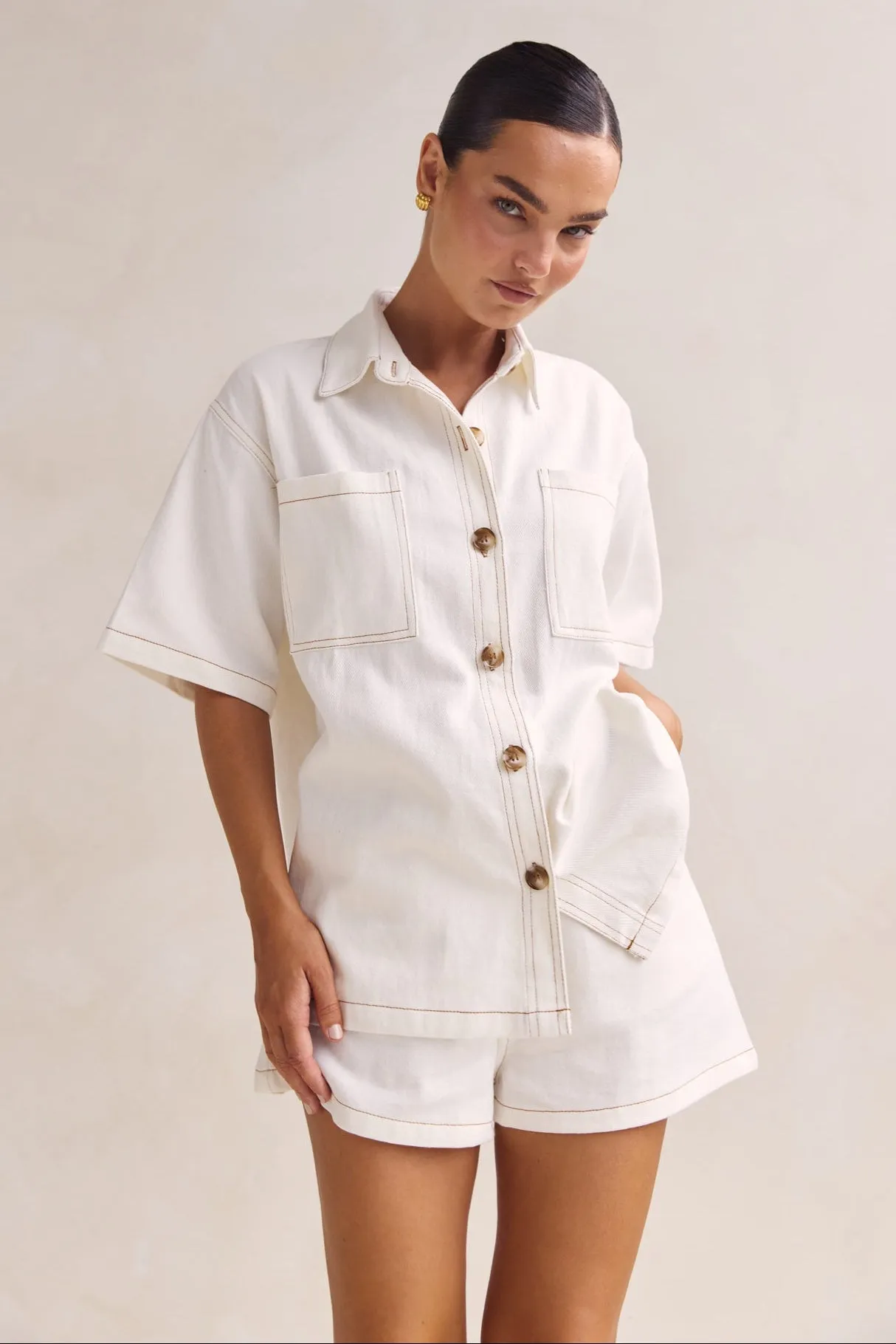 Sia Denim Set (Cream) sold by Runway Scout product image thumbnail 3