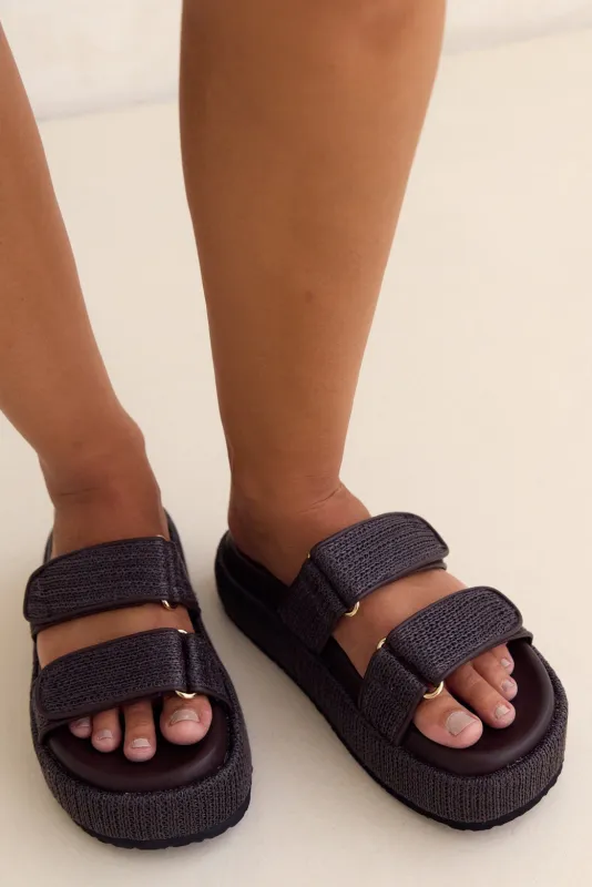 Suvi Sandals (Chocolate) sold by Runway Scout