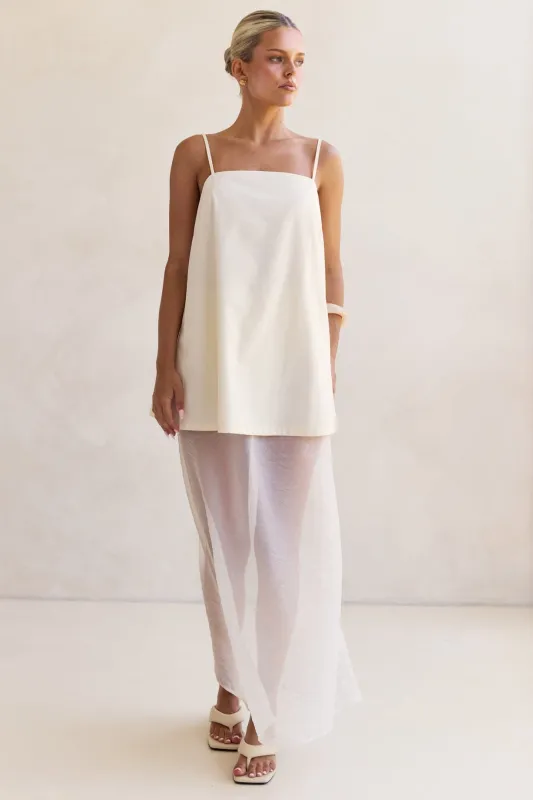 Daniela Maxi Skirt (Cream) sold by Runway Scout