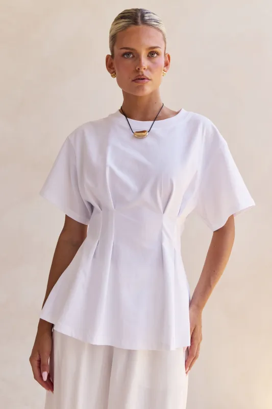 Milani Tee (White) made by Runway Scout