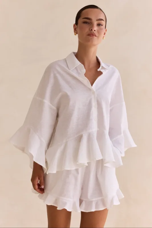 Eilish Shirt (White) sold by Runway Scout