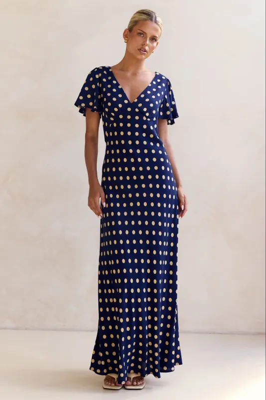 Carla Maxi Dress (Navy) sold by Runway Scout