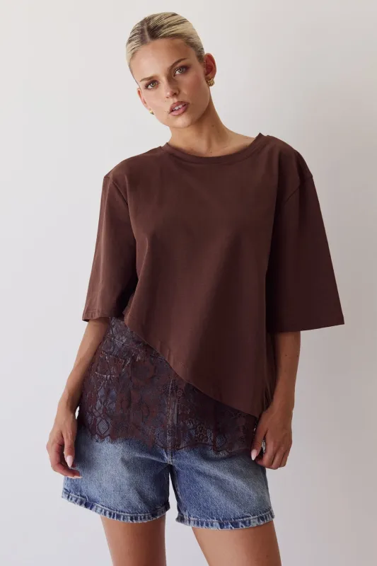 Ryker Top (Chocolate) sold by Runway Scout